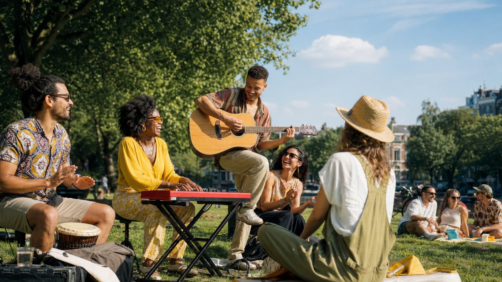 Zo organiseer je een ontspannen jamsessie in het park